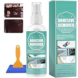 Haiyore Klebereste Entferner Spray (120ml) – Klebstoffentferner & Etikettenlöser mit Schaber & Tuch für Glas, Kunststoff & Auto | Klebstoffentferner Set gegen Etiketten, Aufkleber & Kleberückstände
