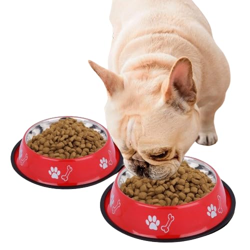 Movson Dog Bowl, Steel Bowl, Bowl Set, Dog Food Bowl,cat Bowl,Stainless Steel Food and Water Feeding Bowl for Dogs and Cats, Medium Size-700ml Each (Set of 2) (B0CXSYML9D) Amazon Price History, Amazon Price Tracker