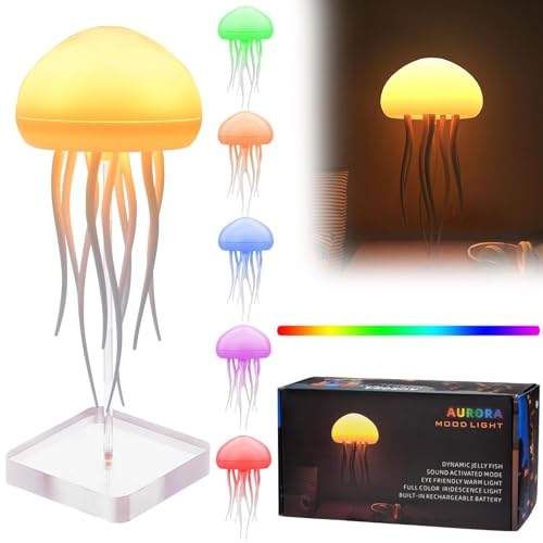 Jellyfish RGB LED Bedside Lamp, Rechargeable
