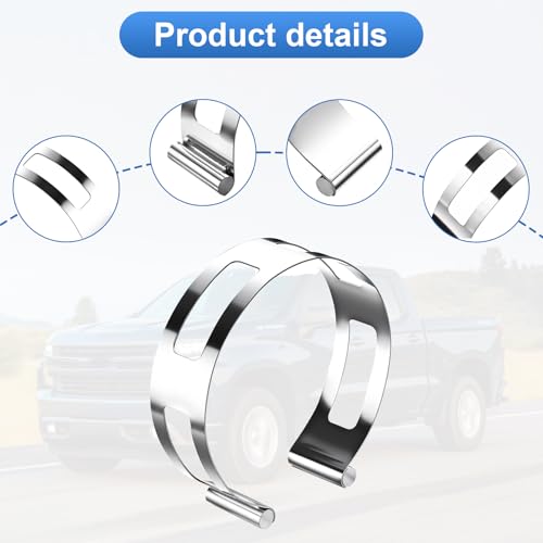 Image of 5Piece Stainless Steel Exhaust Pipe Clamps, Universal, for Welding and Exhaust Repairs (2 inch 2.5 inch 3 inch 3.5 inch 4 inch)