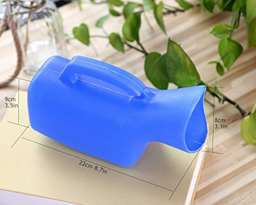 Onedone Female Urinals 1000Ml Urine Bottle Urinal For Women Portable Urinal For Home Hospital Camp Truck Car Travel Pee Bottle (Blue)-2Pack #TOP1