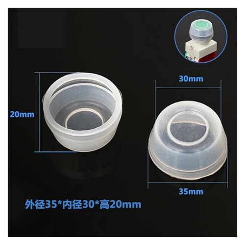 Tapas protectoras de goma redondas 30 mm impermeables para cables y tuberías, pack de 10 3