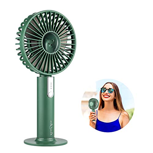 Preisvergleich Produktbild Yolife Tragbarer Mini Lüfter Elektrischer, 3 Geschwindigkeiten, USB-Schreibtischventilator, wiederaufladbarer Akku, Kühlung, faltbar, Handventilator für Reisen, Büro, Zimmer, Haushalt