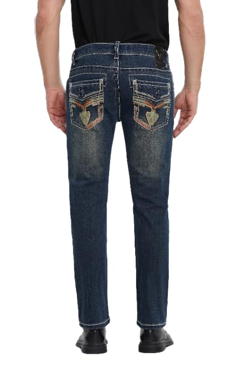 Men's Premium Straight Fit Denim Jeans Sizes 28-40 Style: WB67