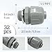 32 Pcs 1/2 Inch Liquid Tight Connector - PVC Electrical Conduit Connector - Flexible Nonmetallic Straight Conduit Fittings - UL Listed Electrical Fittings for Home Kitchen Bathroom Tube Tool Supplies