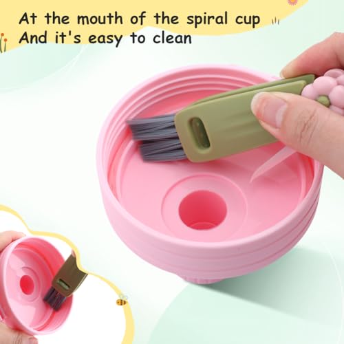 Image of 6pack Cleaner Brush Set, 3 in 1 Cup Lid Cleaning Brush and 7.6inch Straw Brush Crevice Cleaning Brush for Water Bottle Gap Lid(2style /6pcs)
