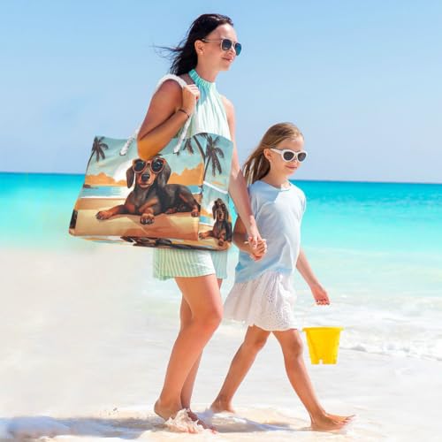 Image of Beach Tote Bags for Women, Turtle Flower Starfish Large Beach Shoulder Bag Pool Bags Purse