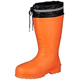 [キタ] 作業靴 長靴 超軽量 EVAラバーブーツカバー付き KR-7040 メガセーフティ オレンジ (オレンジ/XL)