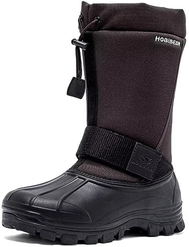 HOBIBEAR Men's Winter Snow Boots | Insulated Waterproof