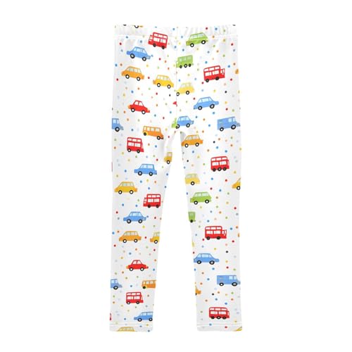 Colorful Car Polka Dots Girls Leggings Soft Stretch Workout Yoga Dance Pants for Kids Casual Tights2