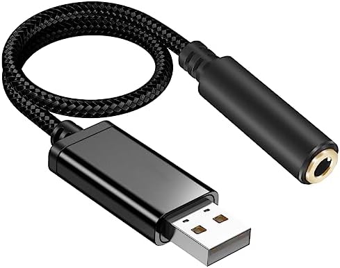 Usb To Audio Adapter Works With PS4/PS5, Laptops