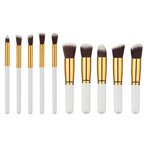 CETC® Makeup Brushes -Set of 10 Pieces (White)