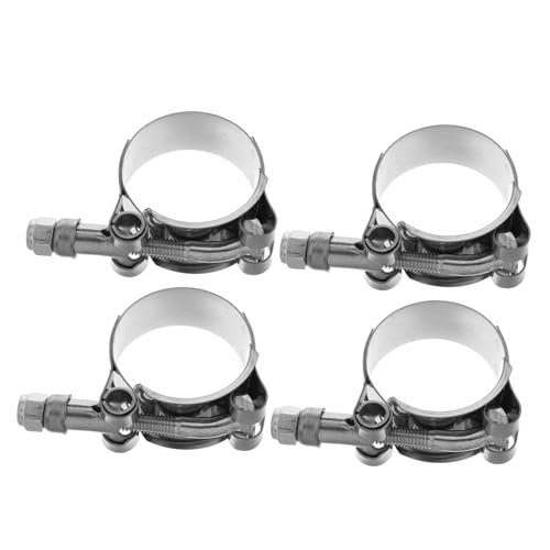 PRETYZOOM 4pcs Heavy Duty Intercooler Hose Clamps Stainless Steel T Bolt Clamps High Temperature Radiator Connectors for Industrial and Off Road Applications