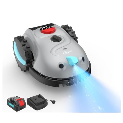 YARDCARE V100 Mähroboter ohne Begrenzungskabel, mit Vision Navigation, 150 Hinderniserkennung, Rasenroboter bis zu 150 m², Akku Rasenmäher Roboter mit Graskamm, Ersatzklingen, Spiral- & Punktschnitt