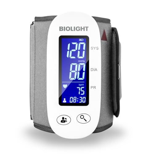 BLT Upper Arm Blood Pressure Monitors, Rechargeable Blood Pressure Machine for Home Use, BP Monitor Blood Pressure LCD Digital Display, Systolic Diastolic Pulse Rate Measurement, No Bluetooth