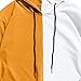 Maiyifu-GJ Men's Casual Colorblock Pullover Hoodies Long Sleeve Athletic Hooded Top Sports Hip Hop Drawstring Sweatshirt (Yellow,Small)