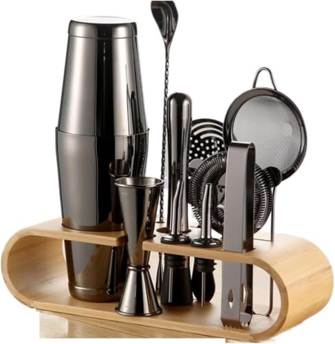 Set de Coctelera y kit Bartender de Acero Inoxidable