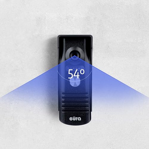 EURA VDP-52A3 ATIRA Video-Türsprechanlage Gegensprechanlage 4 Draht, 4,3-Zoll-Farbmonitor, 2 Eingänge, Wiess