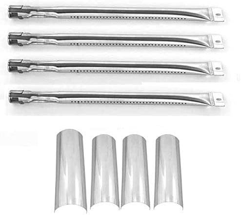 Replacement Master Forge P3018, SH3118B Gas Grill Model Repair Kit | 4 Stainless Steel Burners and 4 Stainless Steel Heat Plates