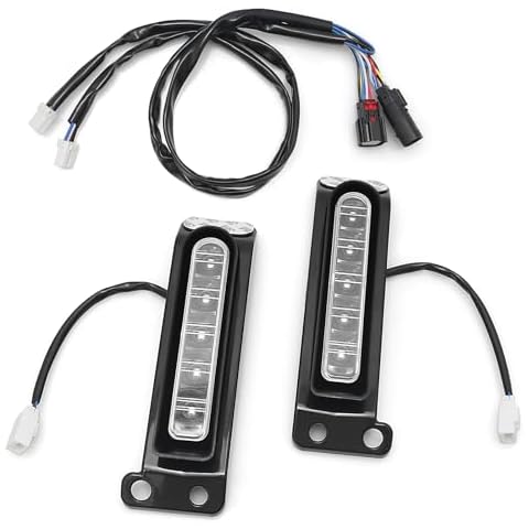 HEYOMOTOR Black Electra Keystone Auxiliary LED Run Brake Turn Lamps for Harley Ultra Limited FLHTK Rear Light Keystone Saddlebag Side Light FLTRU 14-20 Cover