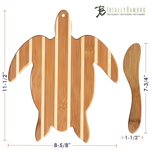 Tabla de Cortar Totally Bamboo Sea Turtle en Bambú con Cuchillo Difusor, 29.21 cm x 2.49 cm x 21.99 cm miniatura 6
