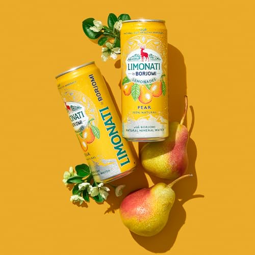 Image of Limonati by Borjomi - Pear Lemonade with Natural Fruit Juice and Borjomi Sparkling Mineral Water - 11.15 oz, 12 Cans