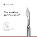 Staleks Classic Manicure Pusher Rounded Type 2 – Pusher and Safe Hatchet-shaped cleaner– Stainless Steel Nail Tool for Home Use