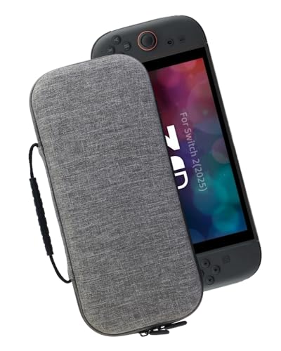 zmgnnd Case for Switch 2,Premium Protective Cover for Switch 2 Console & Joy-Cons - Lightweight,Hard Shell Travel Bag - Shockproof,Gray