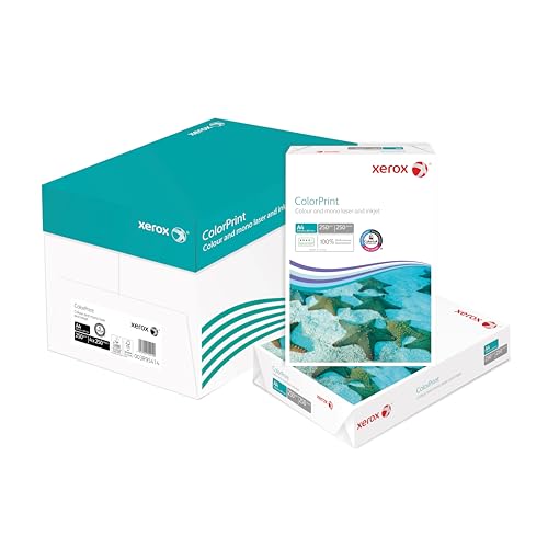 Xerox Colorprint Premium Farblaser-Druckerpapier, weiß, 250g/m², A4, FSC Mix Credit, 1 Karton zu 4 Paketen (1.000 Blatt), 003R95414