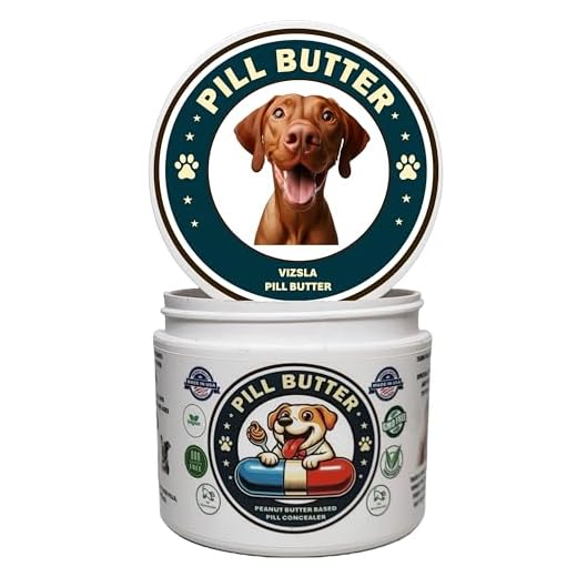 Vizsla Dog Treats to Wrap Pills (+100 Breeds) Jar of Non-Sticky Moldable Paste Made of Real Human Grade Dog Peanut Butter Treat, Food or Gift to Hide Dogs Pills (60 Servings)