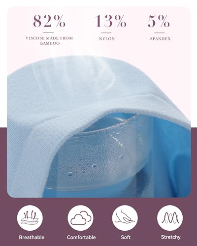 BAMBOO COOL Women's Briefs Underwear Leg High Cut Ladies Seamless Panties Soft and Breathable multicolor 5 Pack2