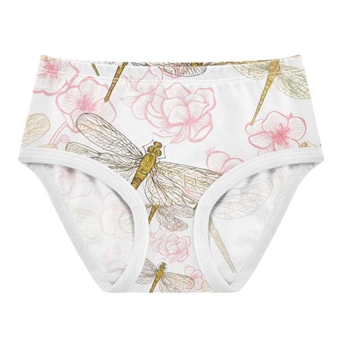 Dragonfly Pink Flowers Toddler Girls's Underwear 2T 202c1310