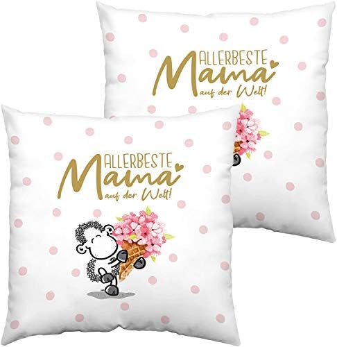 Poduszka 46886 z napisem "Allerbeste Mama auf der Welt"