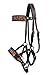CHALLENGER Horse Western Leather Antique Floral Beaded Bitless Sidepull Bridle Split Reins 77RS41
