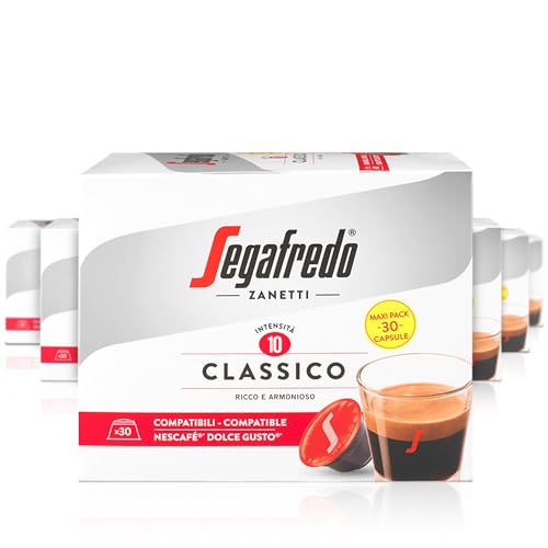 Segafredo Zanetti 180 cápsulas de café clásico compatibles con Dolce Gusto de Nescafé - Sabor clásico, tueste medio (6 cajas de 30 cápsulas cada una)