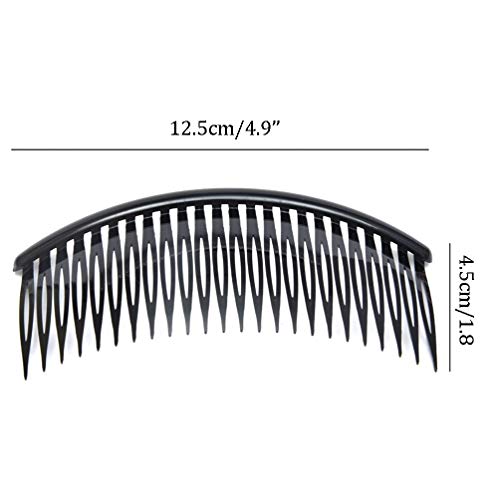 12 peines negros de plástico para cabello miniatura 4