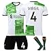 Produktbild WILMOT Arsenal Trikot 2023/2024 Fußball Trikots Shorts Socken Set für Kinder/Erwachsene, Hause/Auswärts Saka Trikot, Arsenal Fussball Jersey Trainingsanzug Herren Jungen(Green#03,XL)