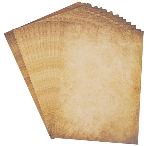 BLISSIQUEE 60 Blatt Briefpapier Urkundenpapier DIN A4 Beidseitig Bedruckbar in 100g/qm Qualität Vintage Papier für Urkunde Korrespondenz als Einladung zum Geburtstag oder als Menü