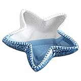 Sizikato Mediterranean Style Porcelain Ashtray, Creative Starfish Shape