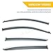 PLDDE 4pcs Smoke Tint With Chrome Trim Outside Mount Tape On/Clip On Style PVC Sun Rain Guard Window Visors Compatible with 2013-2017 Accord 4-Door Sedan