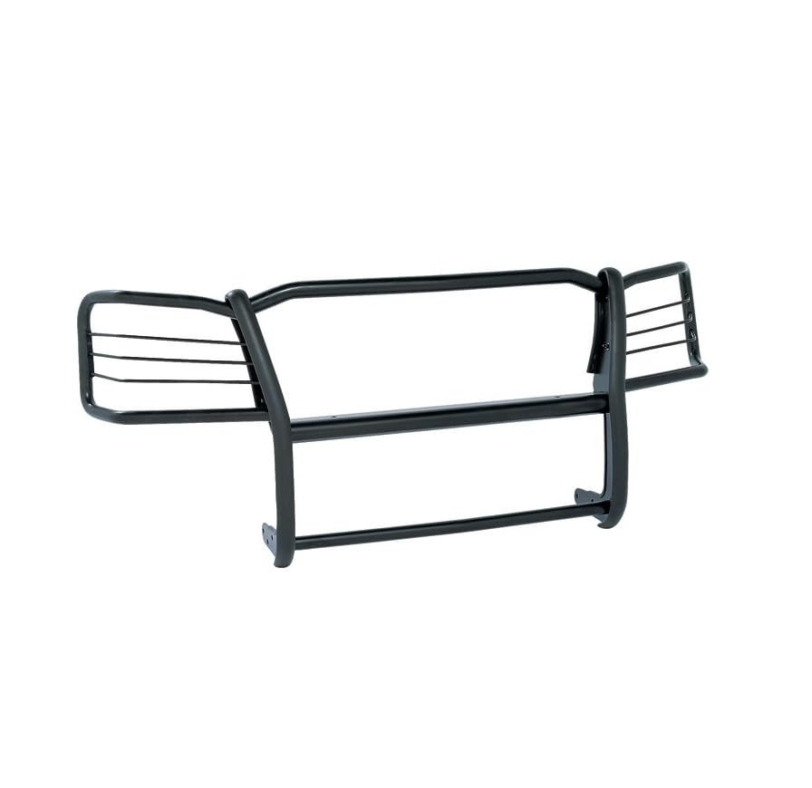 Image of BLACK HORSE 17GT25MA Black Grille Guard Compatible with 2003-2006 Chevrolet Silverado 1500 /2007-2007 Chevrolet Silverado 1500 HD Classic