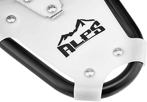 ALPS 17 Inch Snow White Shoes for Boys Women Men with Pair Antishock Snowshoes Poles, Free Carrying Tote Bag