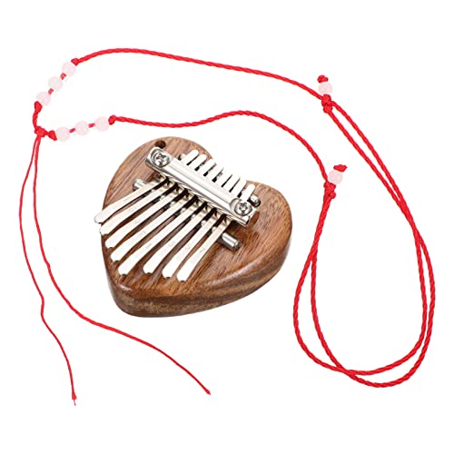EXCEART 8 Key Mini Kalimba Piano de Polegar Piano de Dedo de Madeira Portátil Com Colhedores de Pian