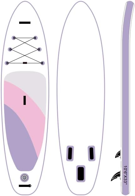 Inflatable Stand Up Paddle Board 10'6"x33"x6", 300lbs Capacity, Premium SUP Kit for Adults & Youth of All Skill Levels, Ideal for Lake, Ocean, or River Fun