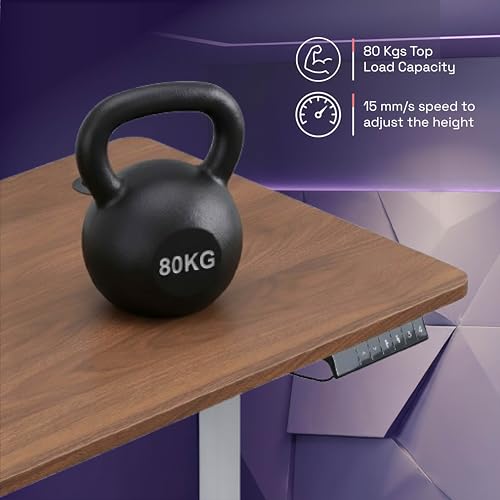 Image of Wakefit Study Table | 5 Yr Warranty | Standing desk, Computer Table for Home Pc, Electric Height adjustable, Digital Display & 4 Memory Presets, Free Installation, Modern Ergonomic Wobble-Free- L160Cm