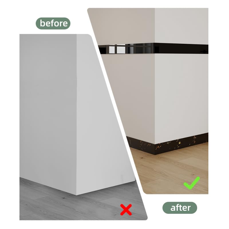 Plinthe souple autoadhésive en PVC gris effet grain de bois pour mur - 4