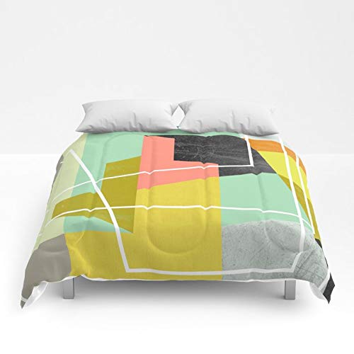 Society6 Susana Paz Colorblock II Comforter Set with Pillowcase(s), Twin, Muti