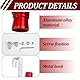 Auspuff Sound Booster XL 2 Stück, Turbo Sound Simulator Pfeife, Auto Sound Generator, Aluminiumlegierung Auto Turbo Sound Auspuff, Autos Endrohr Schalldämpfer für Alle Fahrzeuge, Rot und Schwarz
