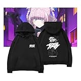 [SENDENG] よふかしのうた 長袖 パーカー Tシャツ 秋 ゆったり 七草ナズナ 人気 肌着 日常服 春秋服 綿製 カジュアル 柔らかい 可愛い 萌えグッズ おしゃれ 通気性 快適 周辺 プレゼント 贈り物 (L,黒)