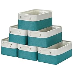 White&Teal-Cloth Handles